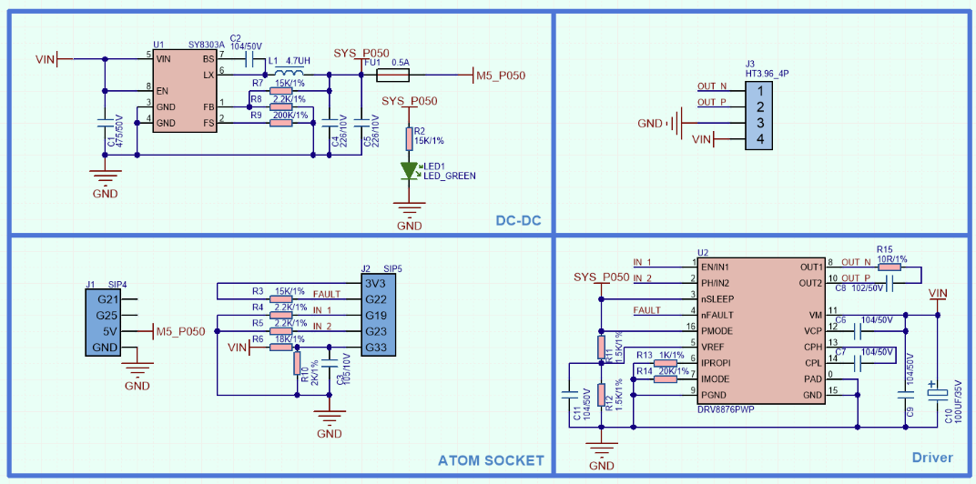 Schematic - M5Stack A092 Atomic H-Driver Base